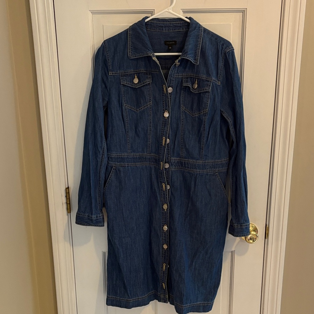 Talbots Blue Denim Dress size 12 like new